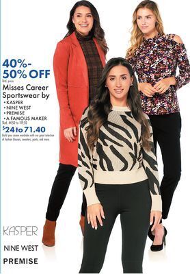 Boscov's Misses career sportswear offer