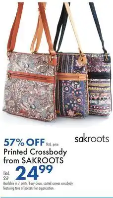 Boscov's Printed crossbody from sakroots offer