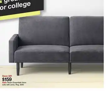 Target Room Essentials Futon Sofa With Arms offer