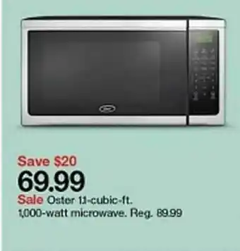 Target Oster 11-cubic-ft. 1,000-watt Microwave offer