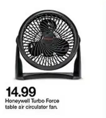 Target Honeywell Turbo Force Table Air Circulator Fan offer