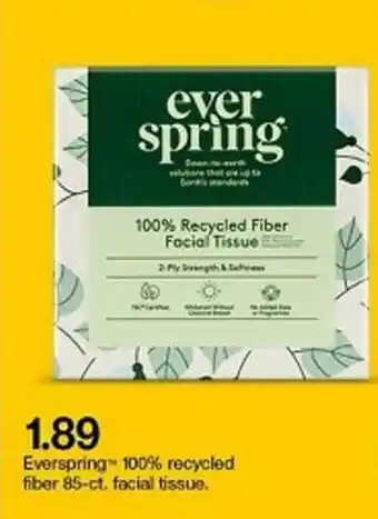Target Everspring 100% Recycled Fiber 85-ct, Facial Tissue offer
