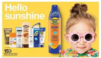 Target Sun Care Items offer