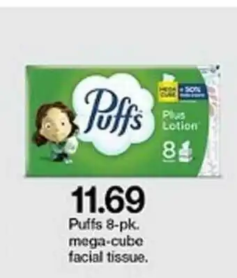 Target Puffs 8-pk. Mega-cube Facial Tissue offer