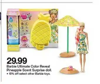 Target Barbie Ultimate Color Reveal Pineapple Scent Surprise Doll offer