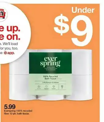 Target Everspring 100% Recycled Fiber 12-pk Bath Tissue offer