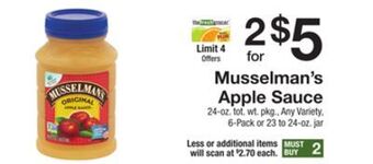 The Fresh Grocer Apple sauce offer