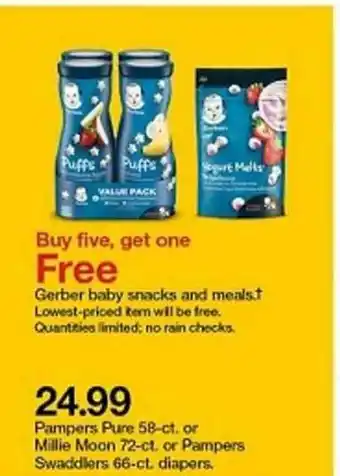 Target Gerber Baby Snacks And Meals offer