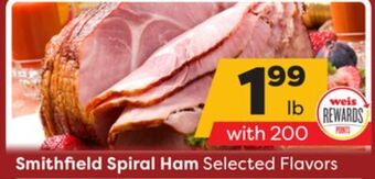 Weis Markets Smithfield spiral ham offer