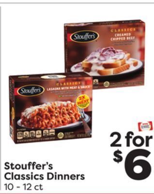 Weis Markets Stouffer's classics dinners offer