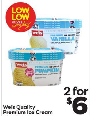 Weis Markets Weis quality premium ice cream offer