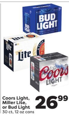 Weis Markets Coors light, miller lite, or bud light offer
