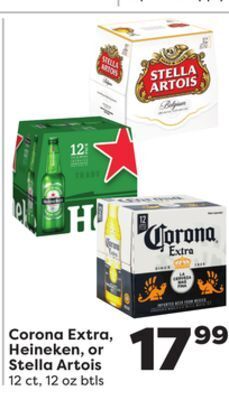 Weis Markets Corona extra, heineken, or stella artois offer