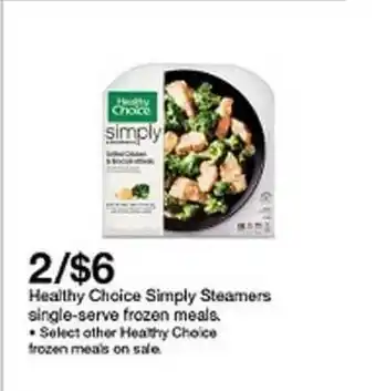 Target Healthy Choice Simply Steamers Single-serve Frozen Meals offer