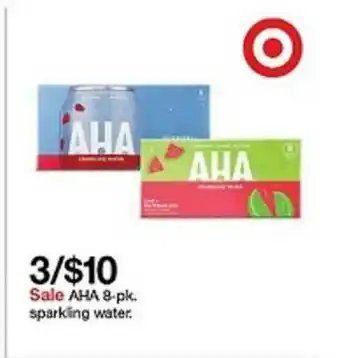 Target Aha 8-pk. Sparkling Water offer