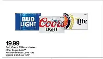 Target Bud, Coors, Miller And Select Other 24-pk. Beer offer