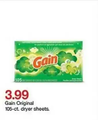Target Gain Original 105-ct. Dryer Sheets offer
