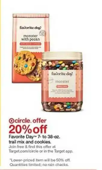Target Favorite Day 7- To 38-oz Trail Mix And Cookies offer