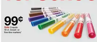 Target Crayola 10-ct. Broad- Or Fine-line Markers offer