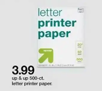 Target Up & Up 500-ct Letter Printer Paper offer