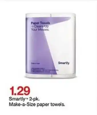 Target Smartly 2-pk. Make-a-size Paper Towels offer