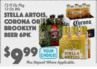 The Food Emporium Stella Artois Corona Or Brooklyn Beer 6pk offer