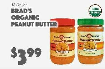 The Food Emporium Brad's Organic Peanut Butter offer