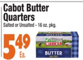 King Kullen Cabot butter quarters offer
