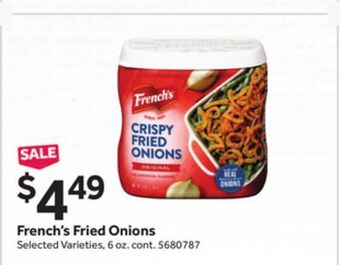 Stop&Shop French's fried onions offer