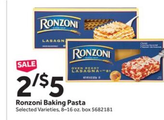 Stop&Shop Ronzoni baking pasta offer