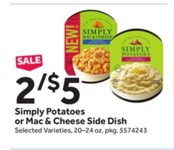 Stop&Shop Simply potatoes or mac & cheese side dish offer