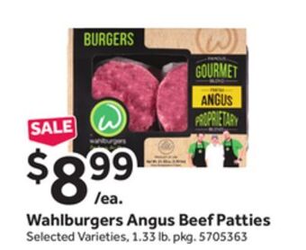 Stop&Shop Wahlburgers angus beef patties offer