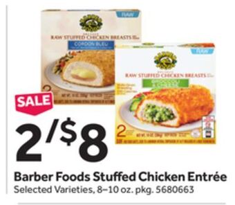 Stop&Shop Barber foods stu ed chicken entrée offer