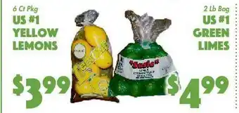 The Food Emporium Yellow Lemons, Green Limes offer