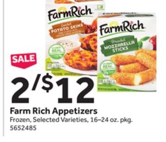 Stop&Shop Farm rich appetizers offer