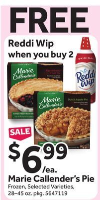 Stop&Shop Marie callender's pie offer
