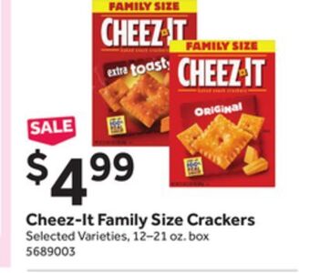 Stop&Shop Cheez-it family size crackers offer