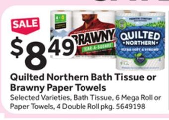 Stop&Shop Quilted northern bath tissue or brawny paper towels offer