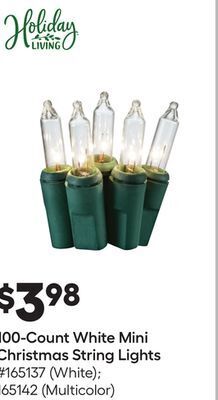 Lowe's 100-count white mini christmas string lights offer