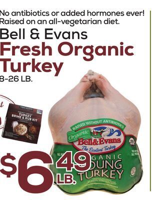 DeCicco & Sons Bell & evans fresh organic turkey offer