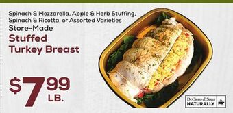 DeCicco & Sons Stuffed turkey breast offer