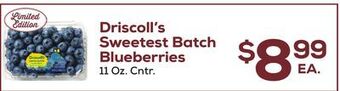 DeCicco & Sons Driscoll's sweetest batch blueberries offer