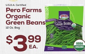DeCicco & Sons Pero farms organic green beans offer