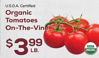 DeCicco & Sons Organic tomatoes on-the-vine offer