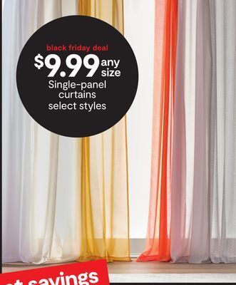 JC Penney Single-panel curtains offer
