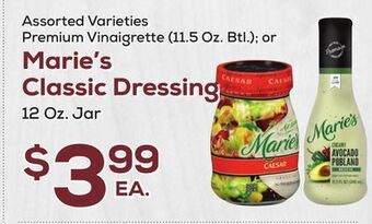 DeCicco & Sons Marie's classic dressing 12 oz. jar offer