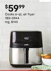 JC Penney Cooks 6-qt air fryer offer