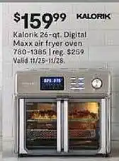 JC Penney Kalorik 24-qt digital maxx air fryer oven offer