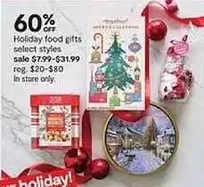 JC Penney Holiday food gifts select styles offer