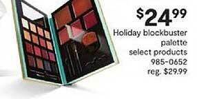 JC Penney Holiday blockbuster palette offer